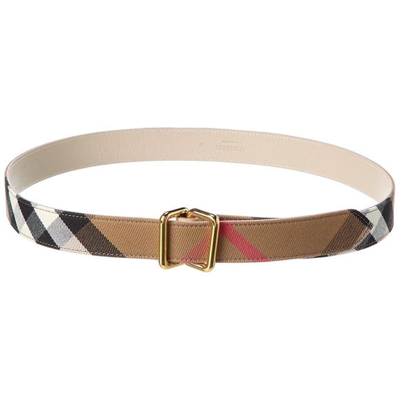 Burberry Brown and Gold Belt Timeless Elegance - Picture 1 of 2